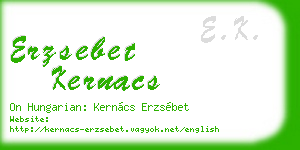erzsebet kernacs business card