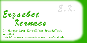 erzsebet kernacs business card